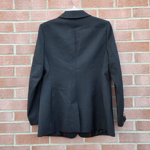 Banana Republic Black Captain's Double Breasted Blazer Wool Blend Size 6 - Picture 5 of 8